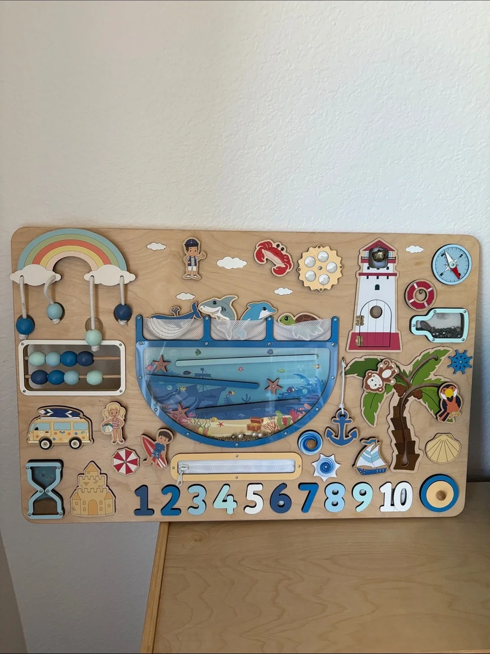 Montessori Wooden Ocean Activity Sensory Board for Kids - Etsy